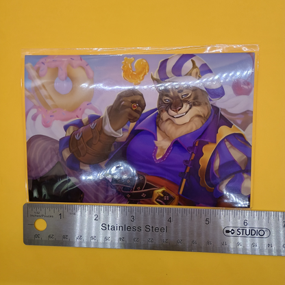 Furry Cat Gentleman Art Print - small sfw