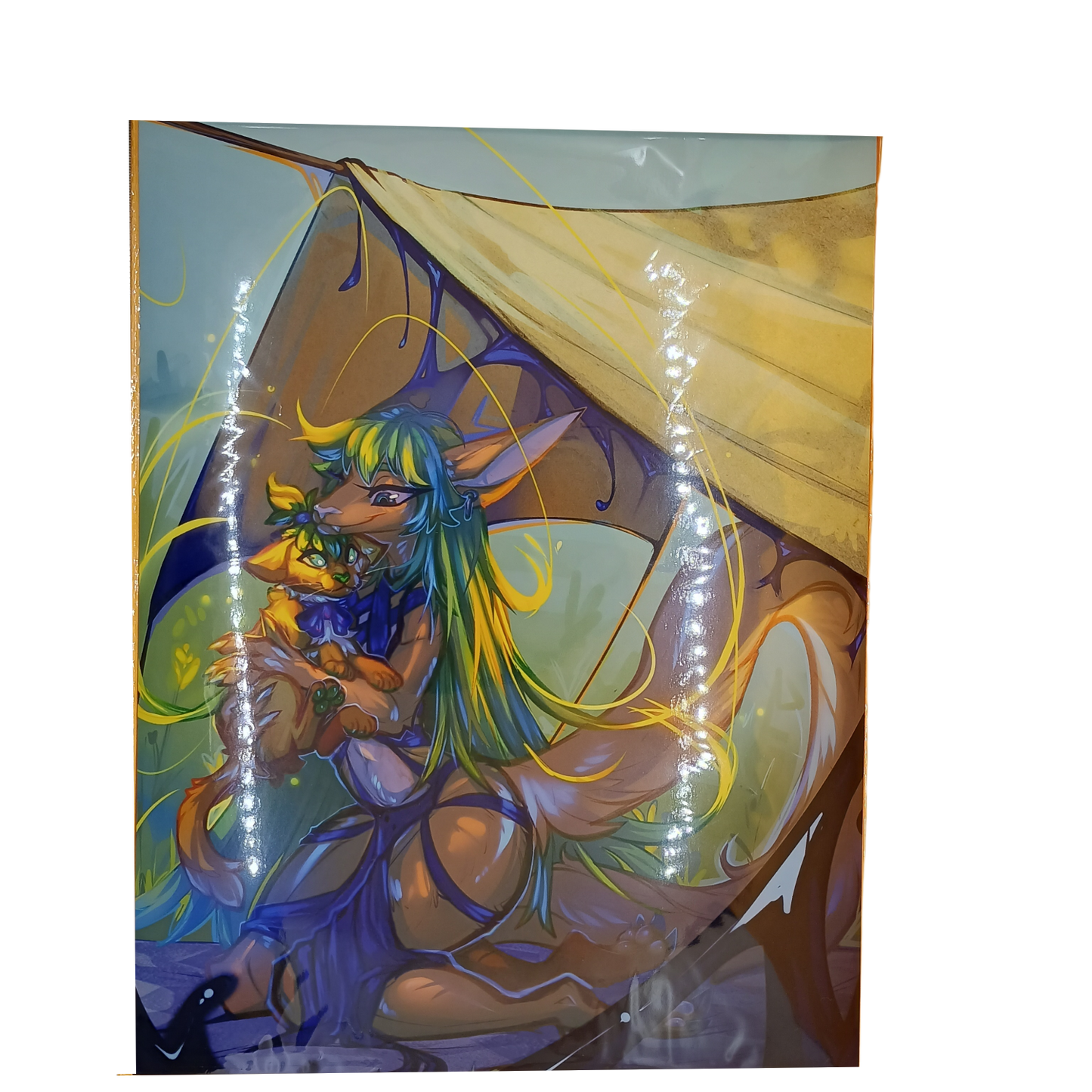 Elva with Elvacat Art print - big