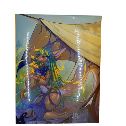 Elva with Elvacat Art print - big