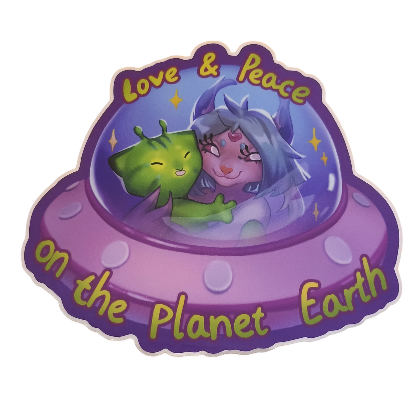 Glorp Kitty and Mafra Matte Vinyl Sticker 4inch | 10cm