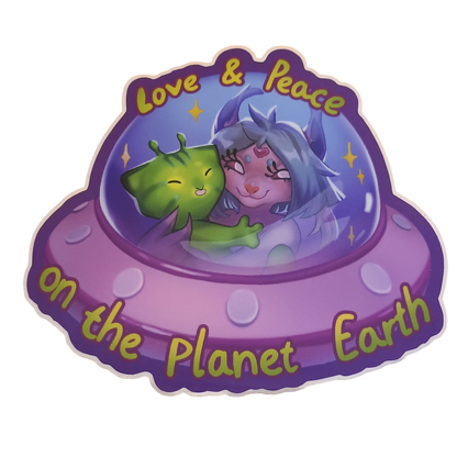 Glorp Kitty and Mafra Matte Vinyl Sticker 4inch | 10cm