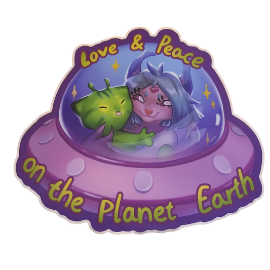 Glorp Kitty and Mafra Matte Vinyl Sticker 4inch | 10cm