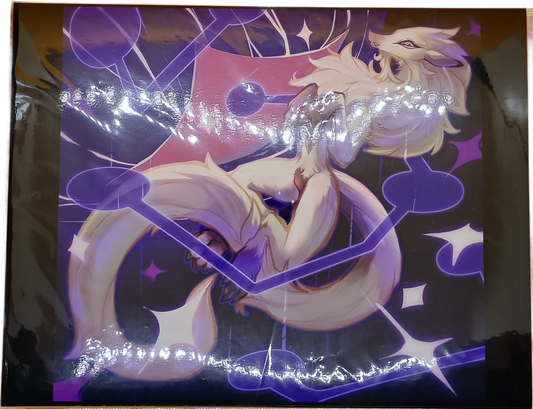 Lukaon wolf black glossy art print - big sfw