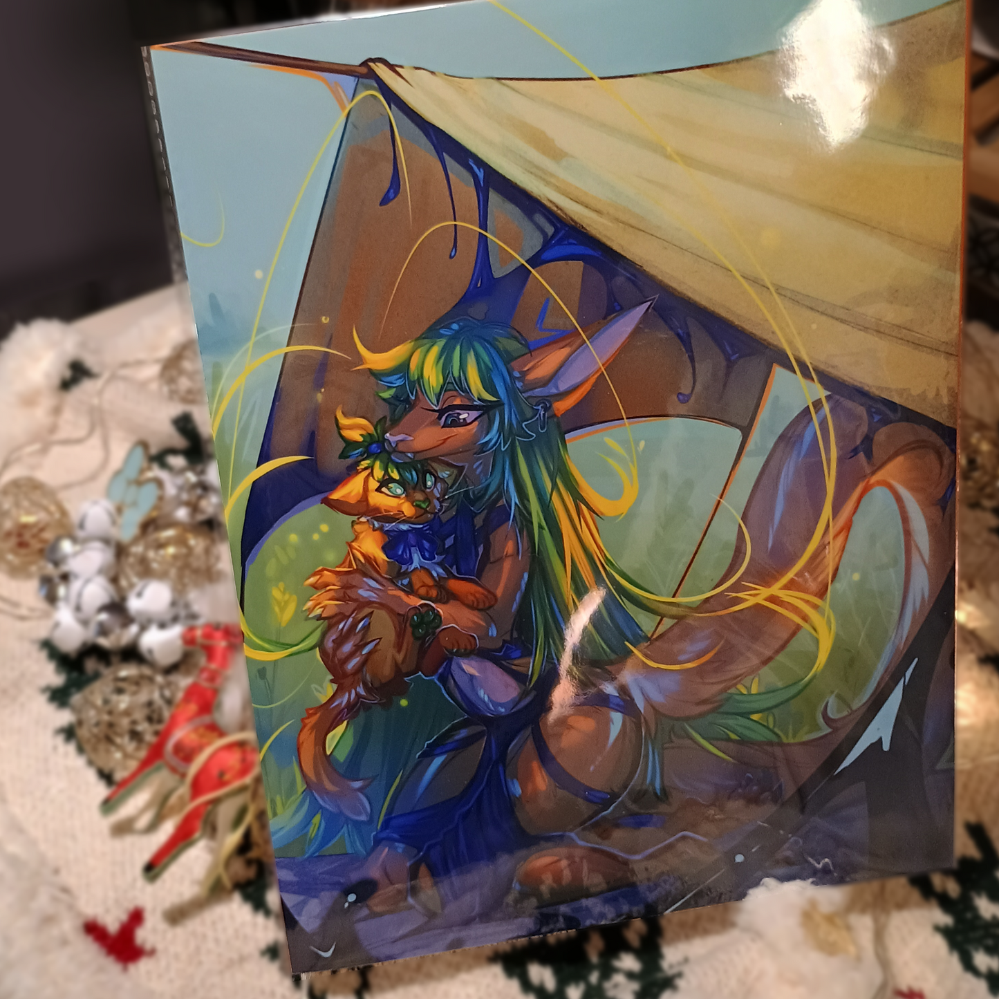 Elva with Elvacat Art print - big