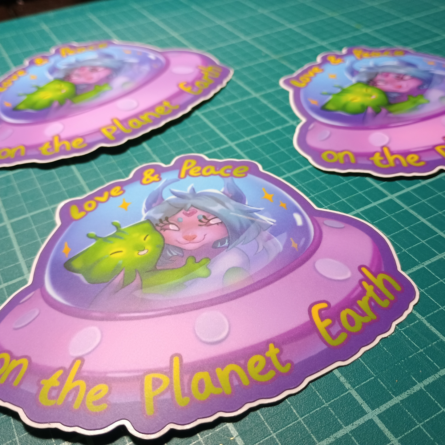 Glorp Kitty and Mafra Matte Vinyl Sticker 4inch | 10cm