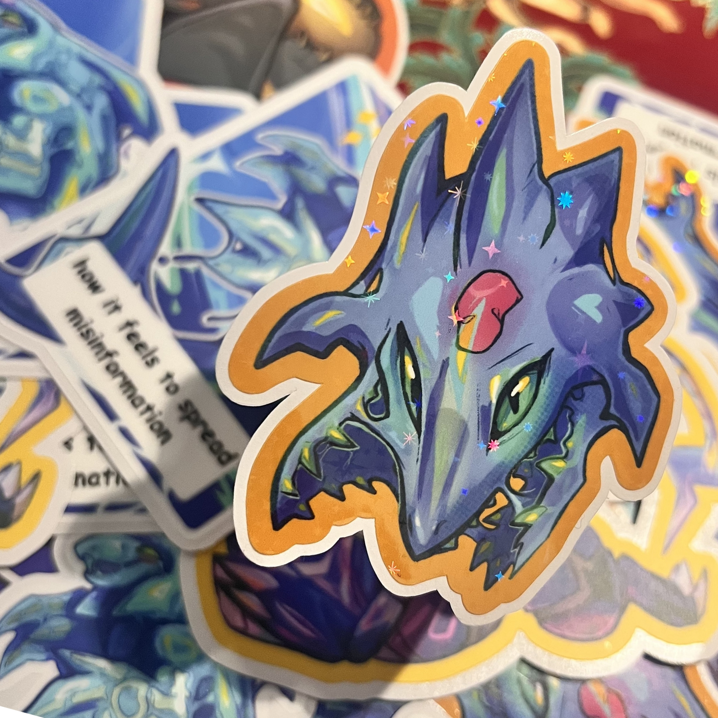 Chaos Head Star Holo Sticker 3in / 7cm