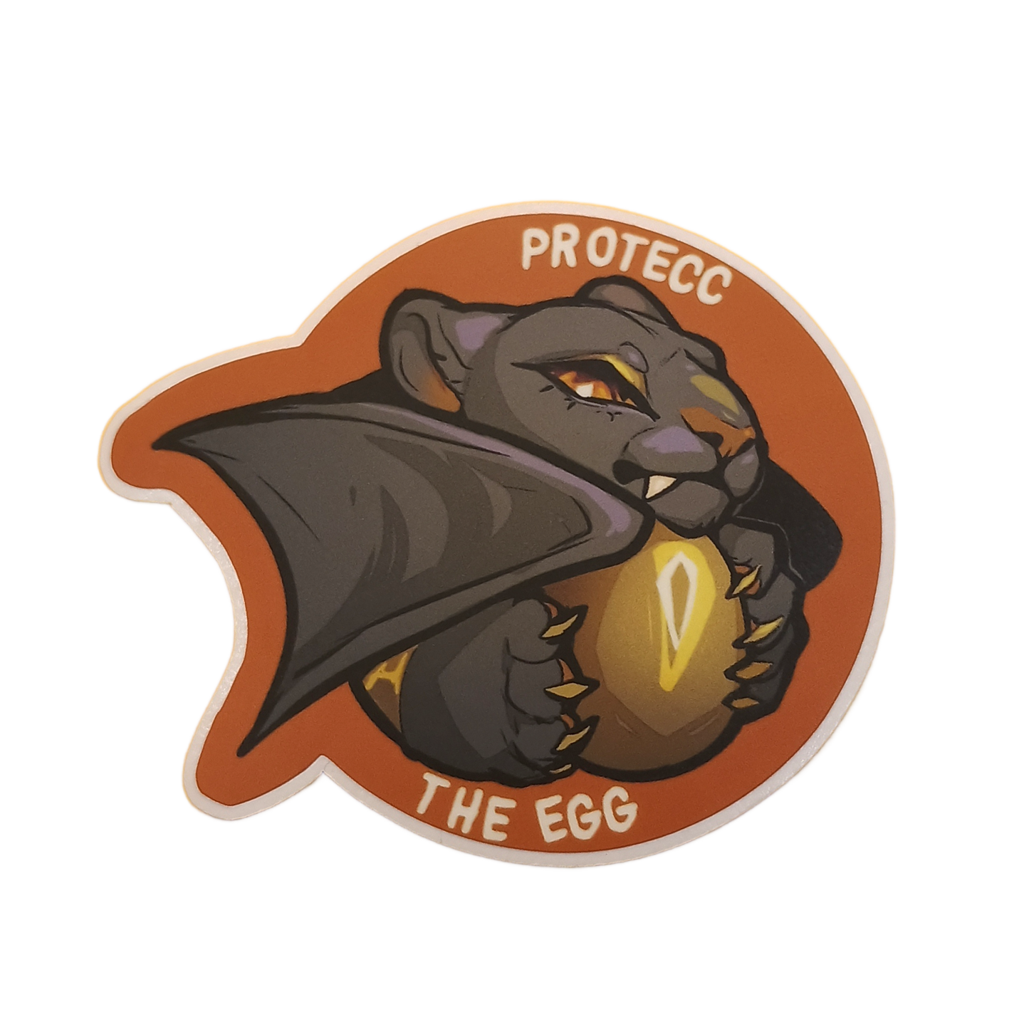 Wasitora Protecc The Egg Matte Sticker 3in / 7cm