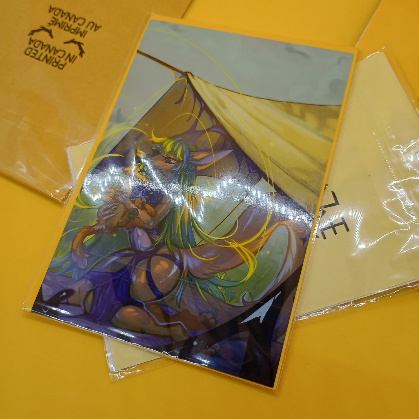 Elva with Elvacat Art print - small