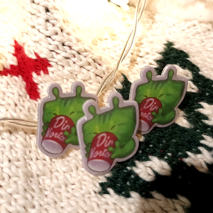 TINY Glorp Alien Kitty Pin with Coffee  1.25in | 3cm