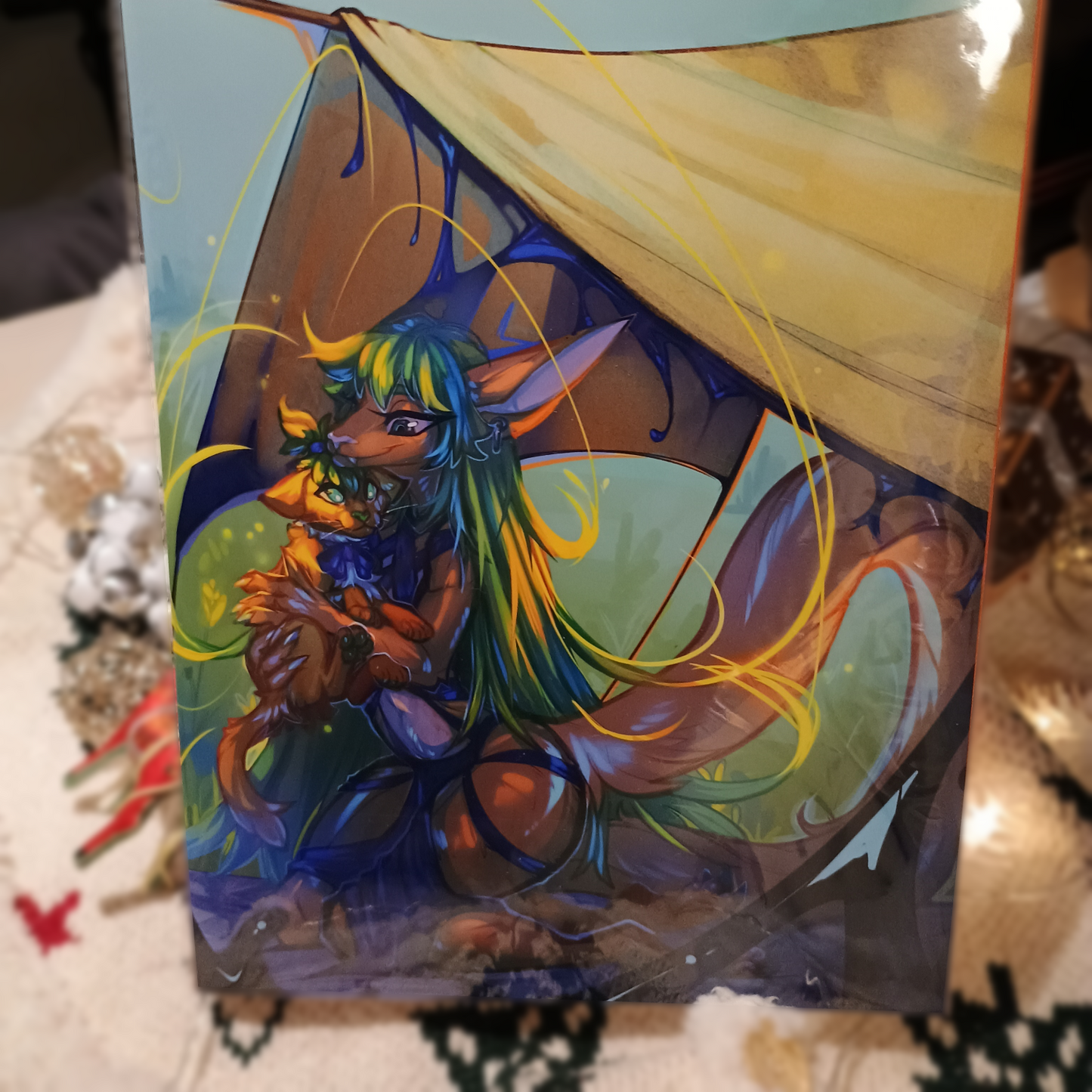 Elva with Elvacat Art print - big