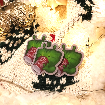 Glorp Alien Kitty Pin with Coffee  2in | 5cm