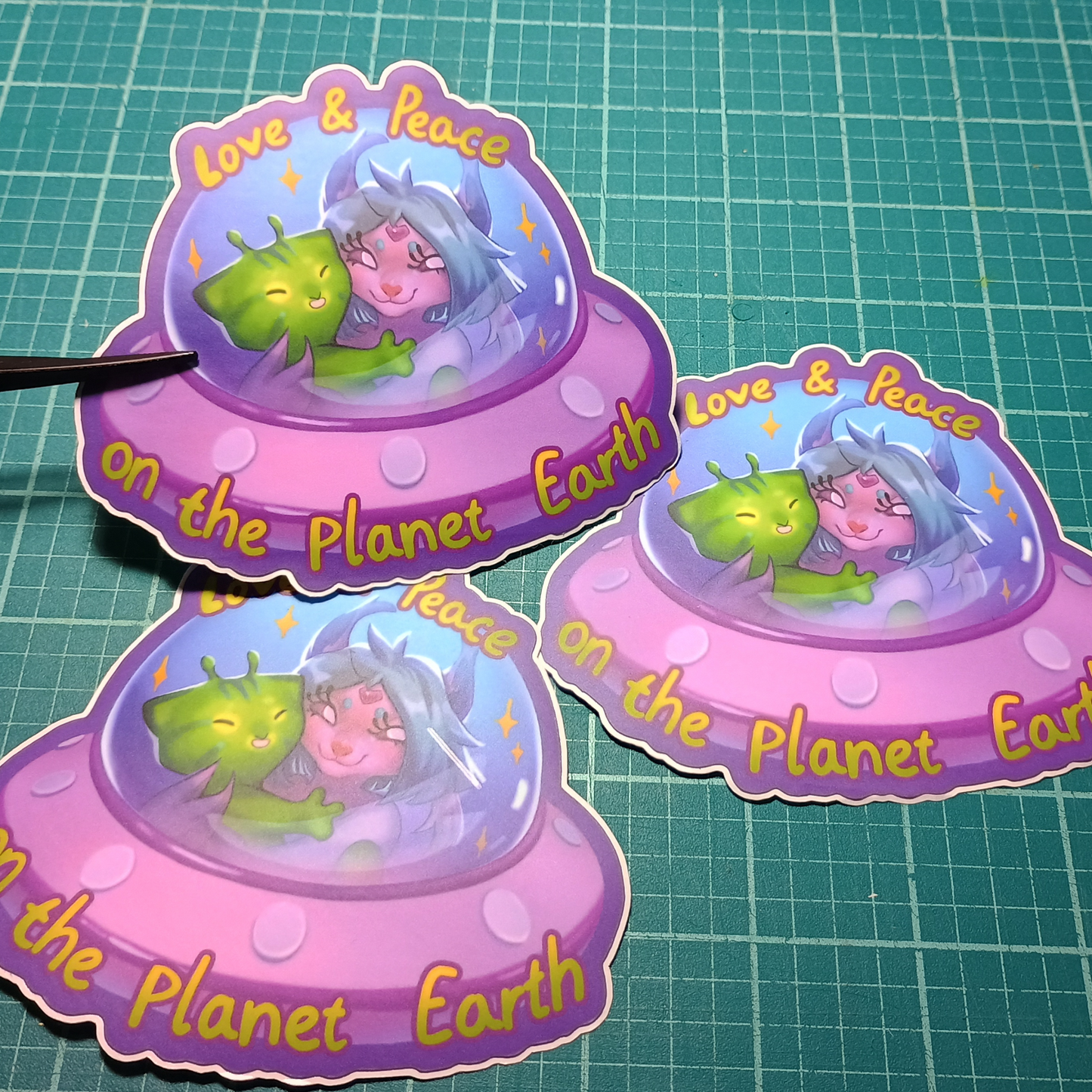 Glorp Kitty and Mafra Matte Vinyl Sticker 4inch | 10cm