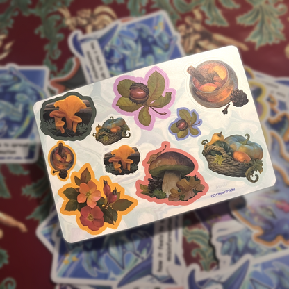 Autumn Vibes Sticker Sheet || 4x6in 10x15cm