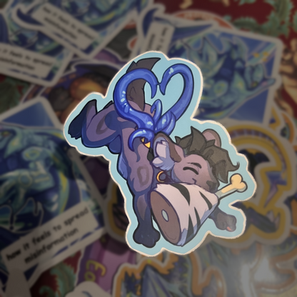 Avra with Meat Matte Sticker 3in / 7cm