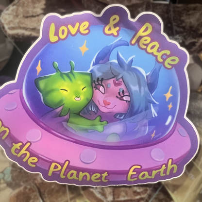 Glorp Kitty and Mafra Matte Vinyl Sticker 4inch | 10cm