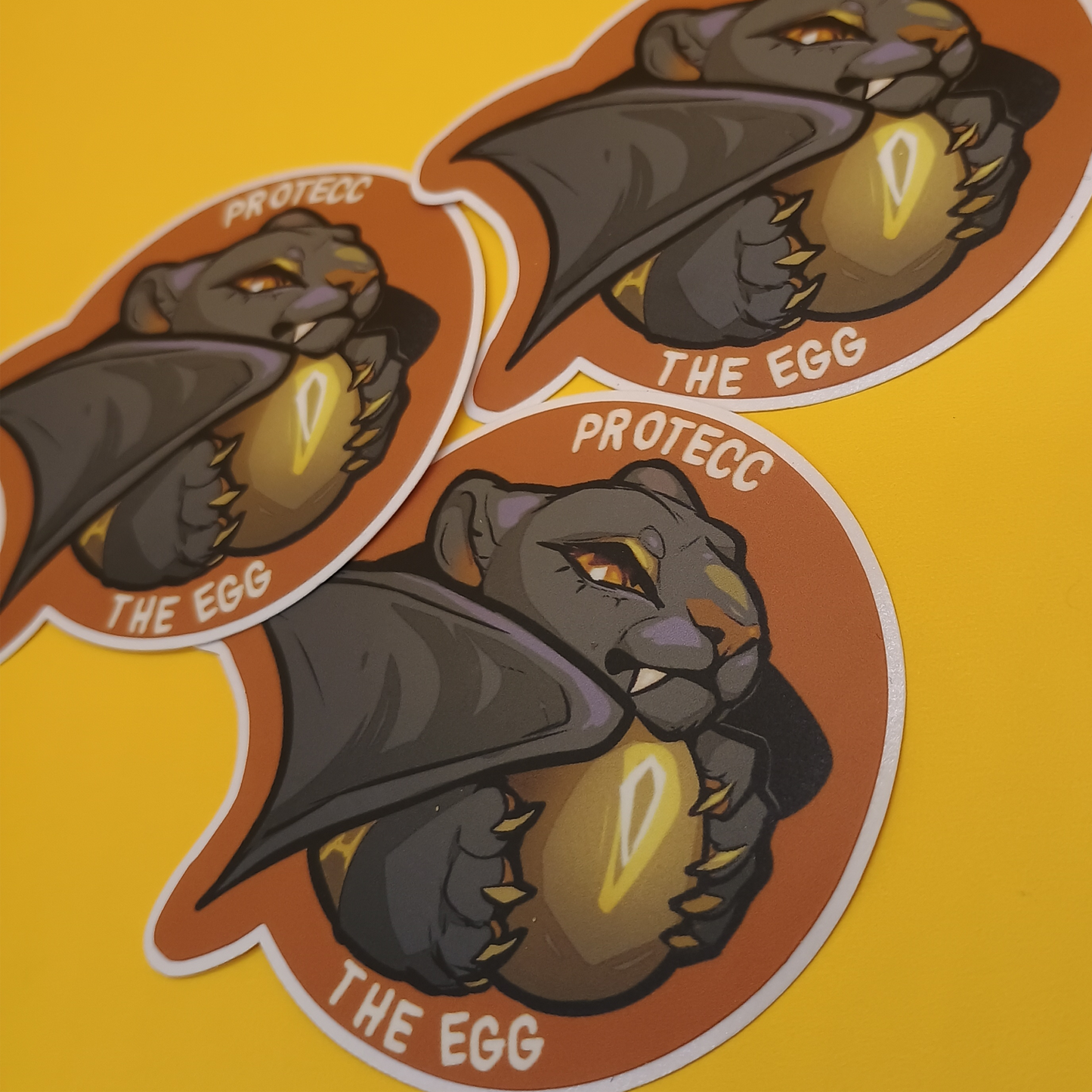 Wasitora Protecc The Egg Matte Sticker 3in / 7cm