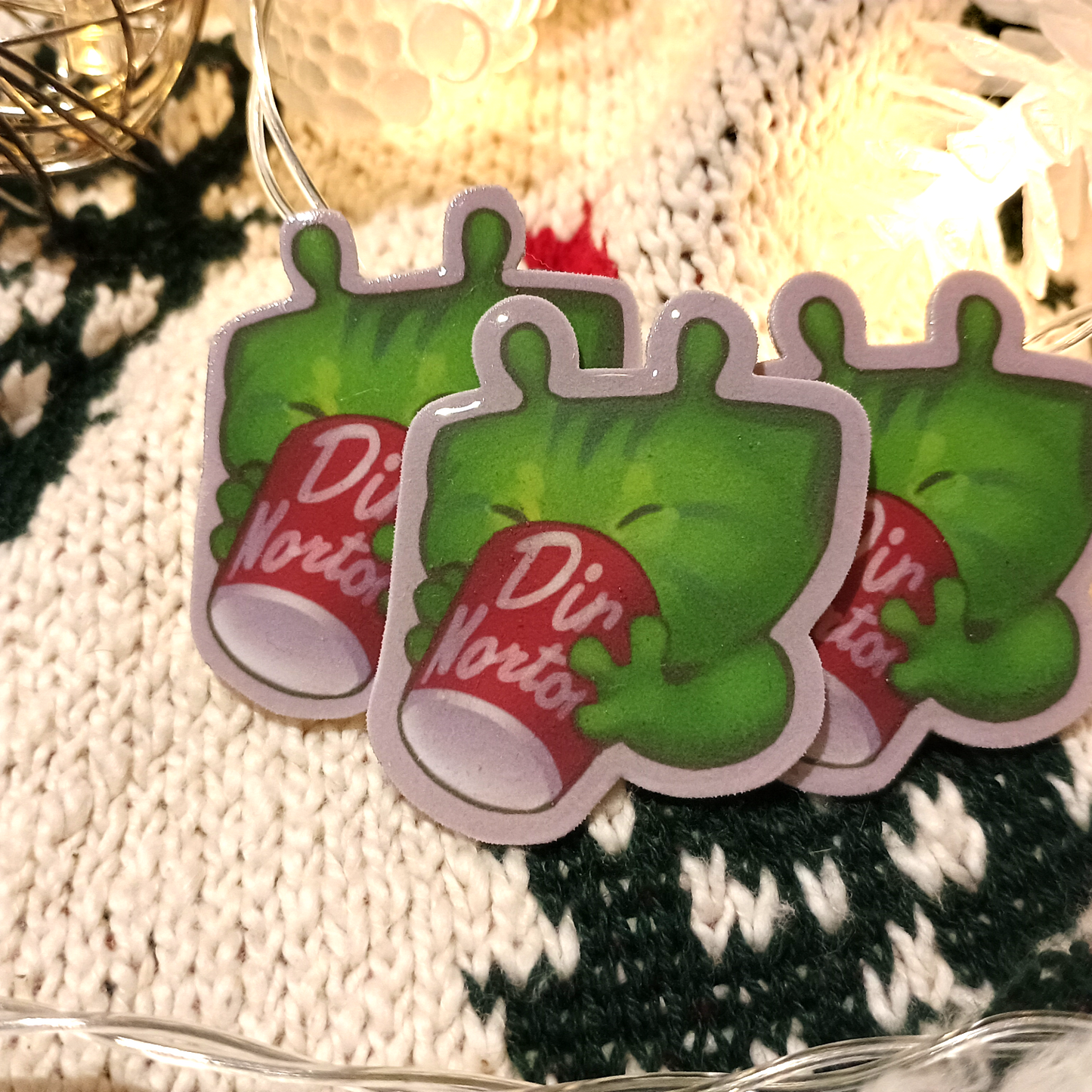 Glorp Alien Kitty Pin with Coffee  2in | 5cm