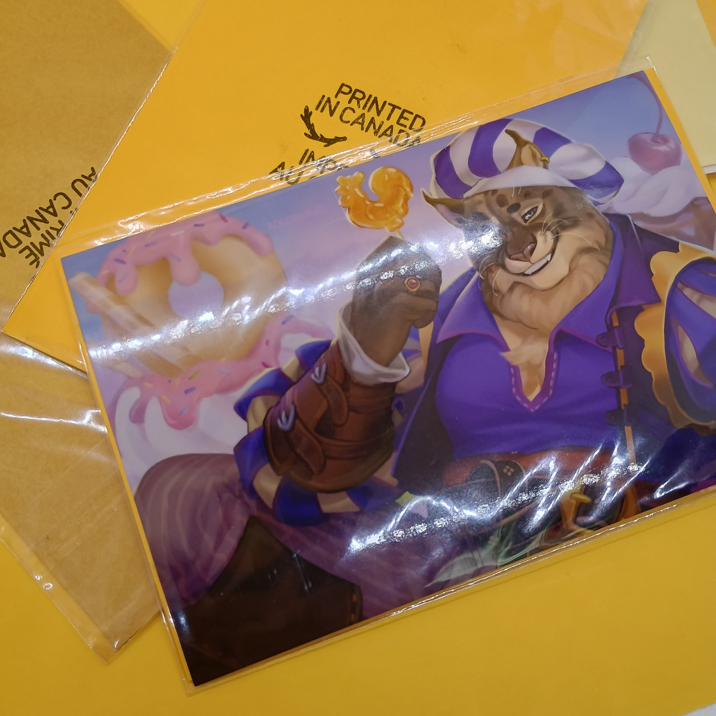 Furry Cat Gentleman Art Print - small sfw