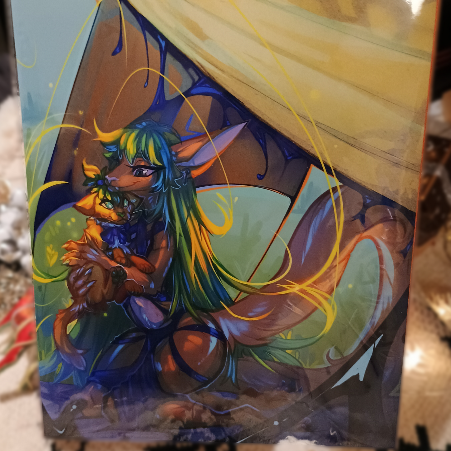 Elva with Elvacat Art print - big