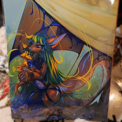 Elva with Elvacat Art print - big