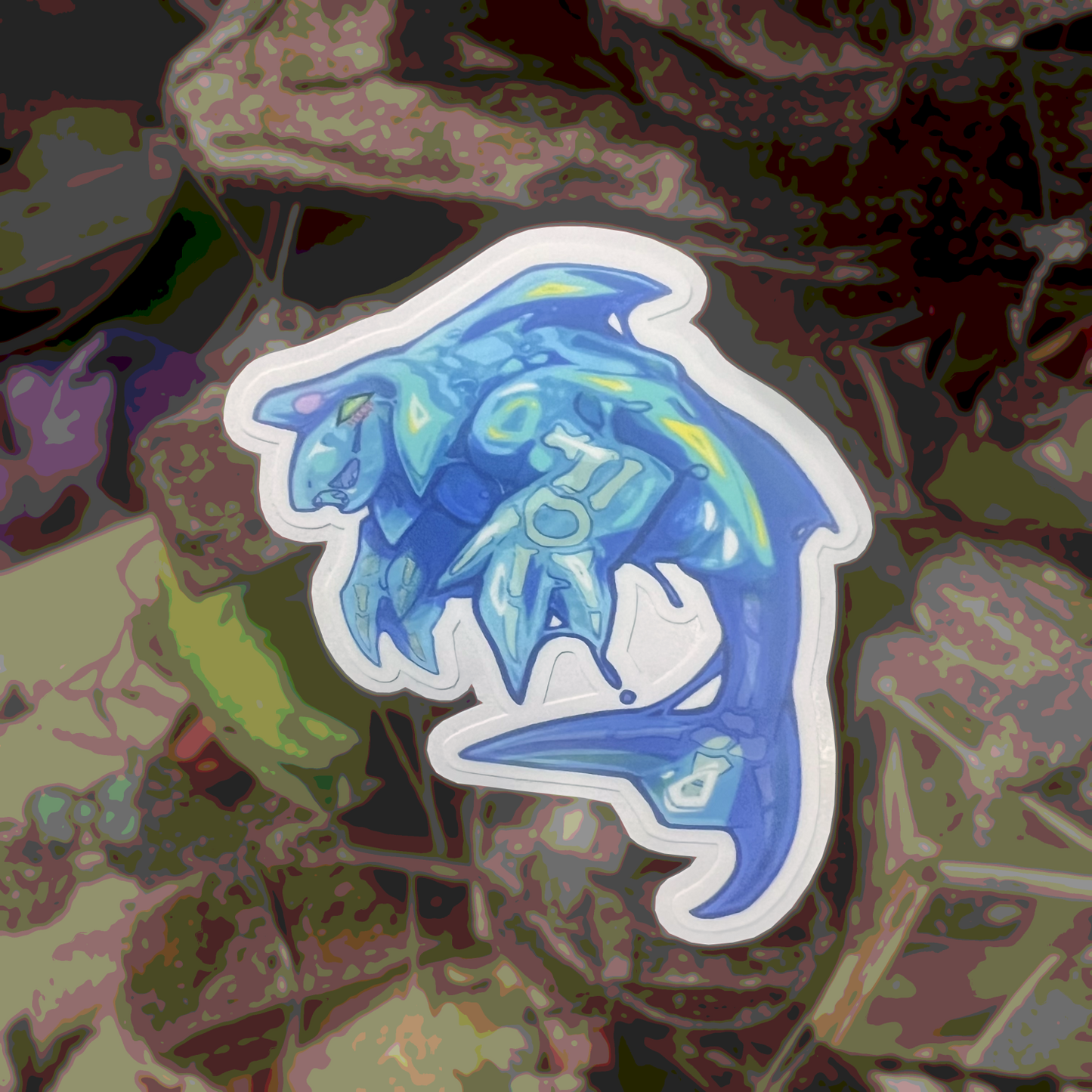 Chaos Fish Matte Sticker 3in / 7cm