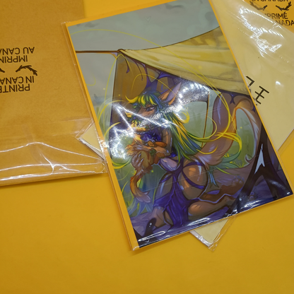 Elva with Elvacat Art print - small