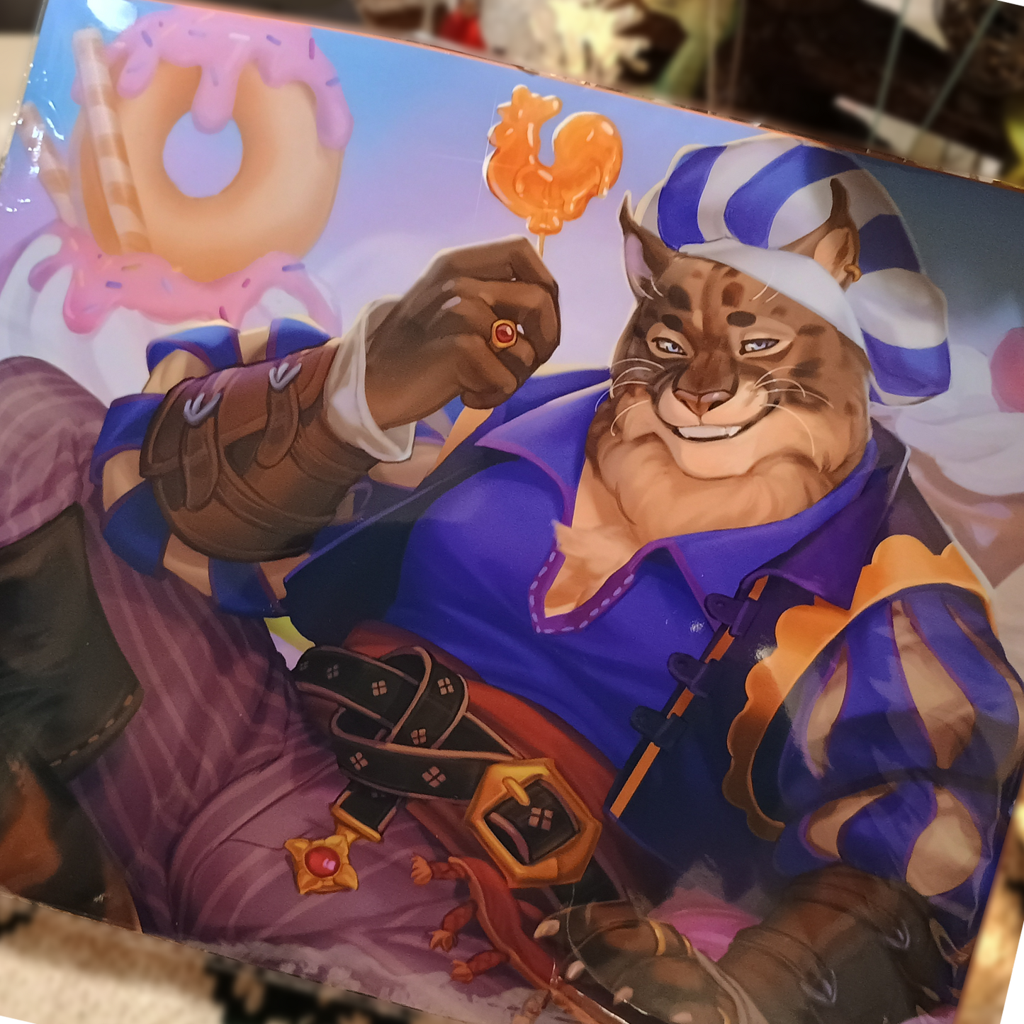 Furry Cat Gentleman Art Print - big sfw