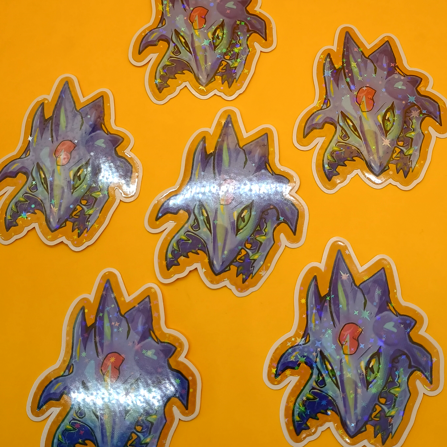 Chaos Head Star Holo Sticker 3in / 7cm