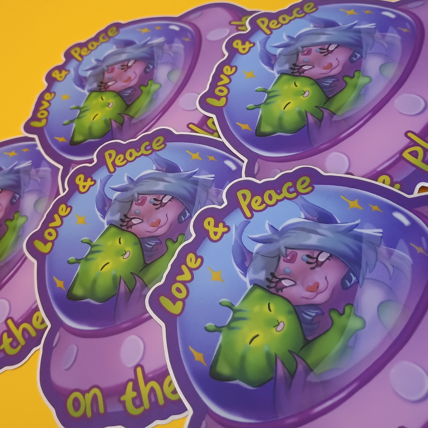 Glorp Kitty and Mafra Matte Vinyl Sticker 4inch | 10cm