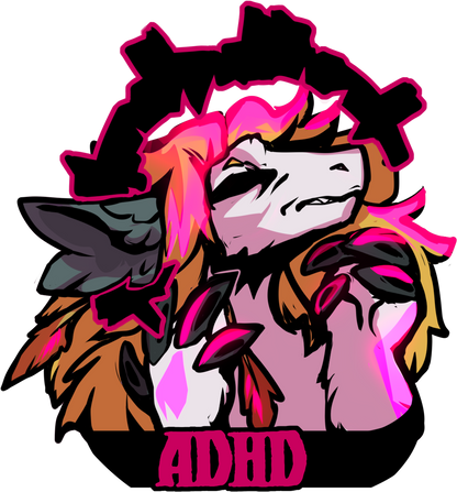 ADHD glossy sticker 3in|7cm