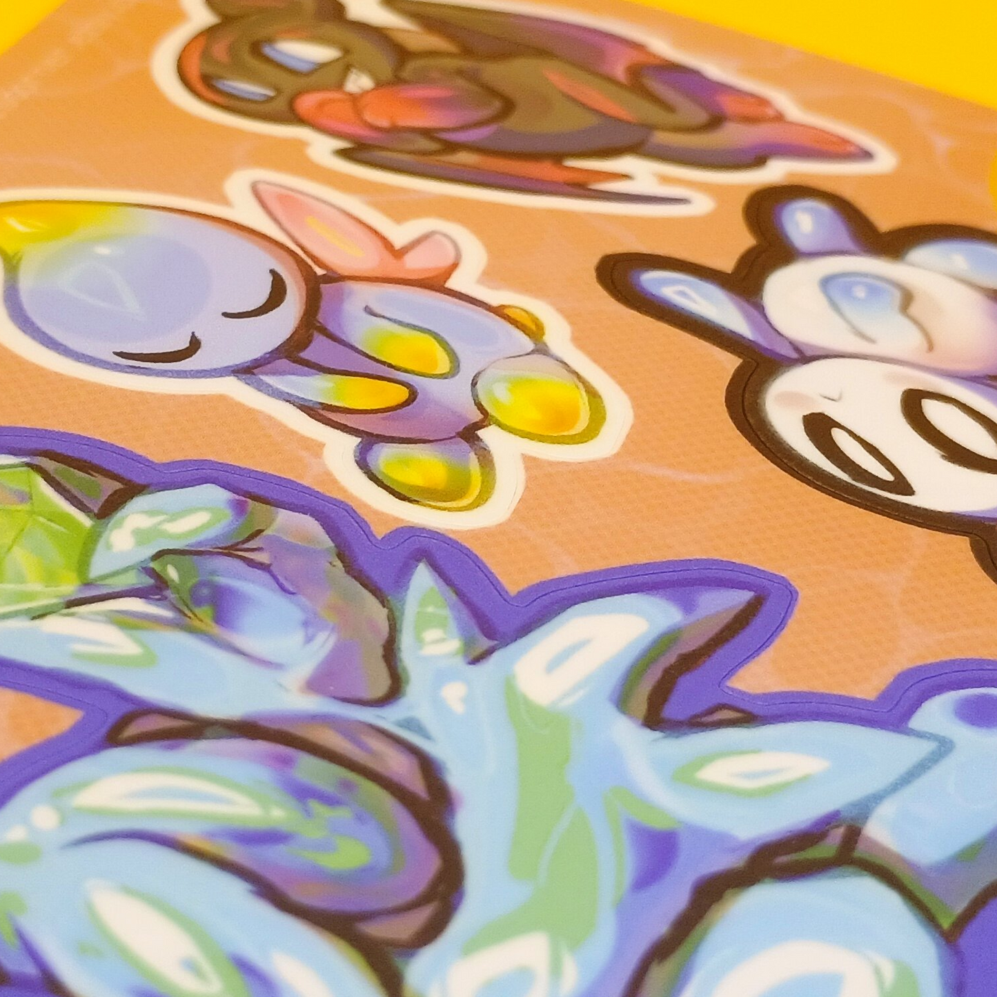 Chaos and Chao matte sticker sheet 4x6in / 10x15cm