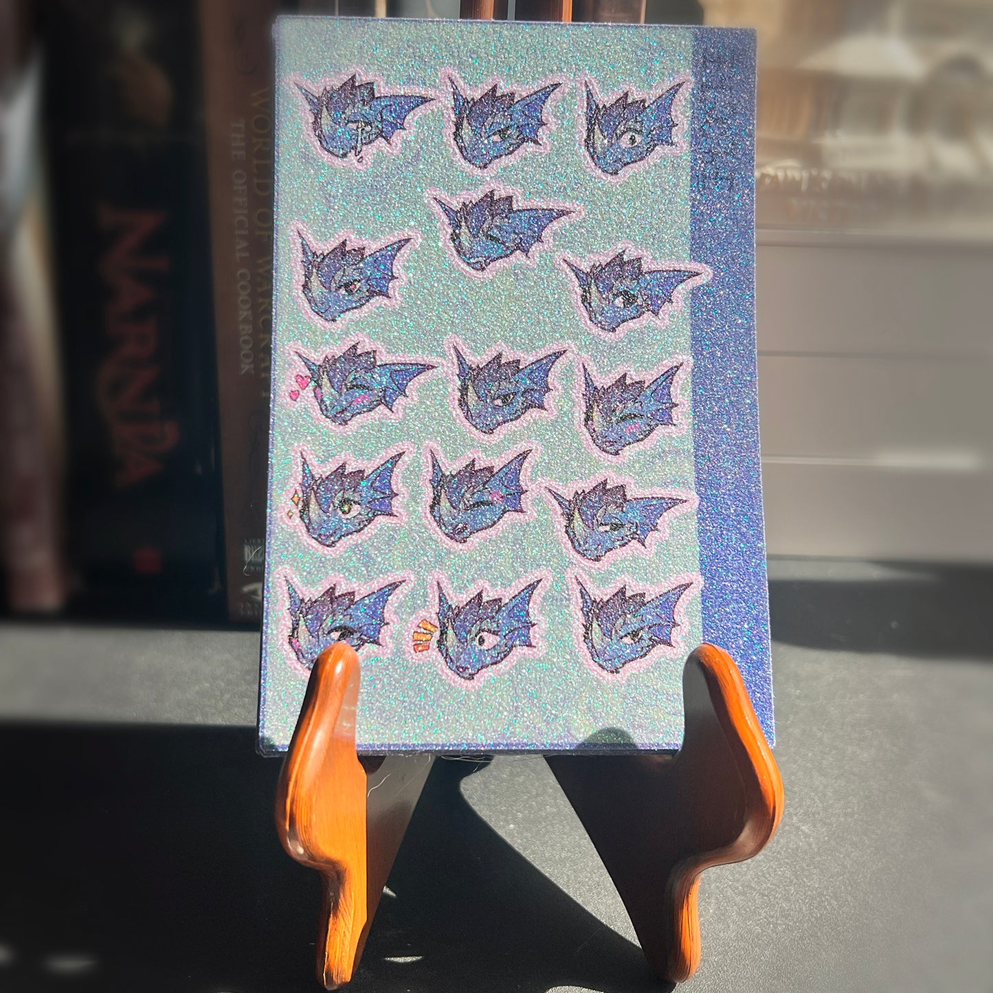 Chromatic kobold glitter sticker sheet - Blue || 4x6in 10x15cm