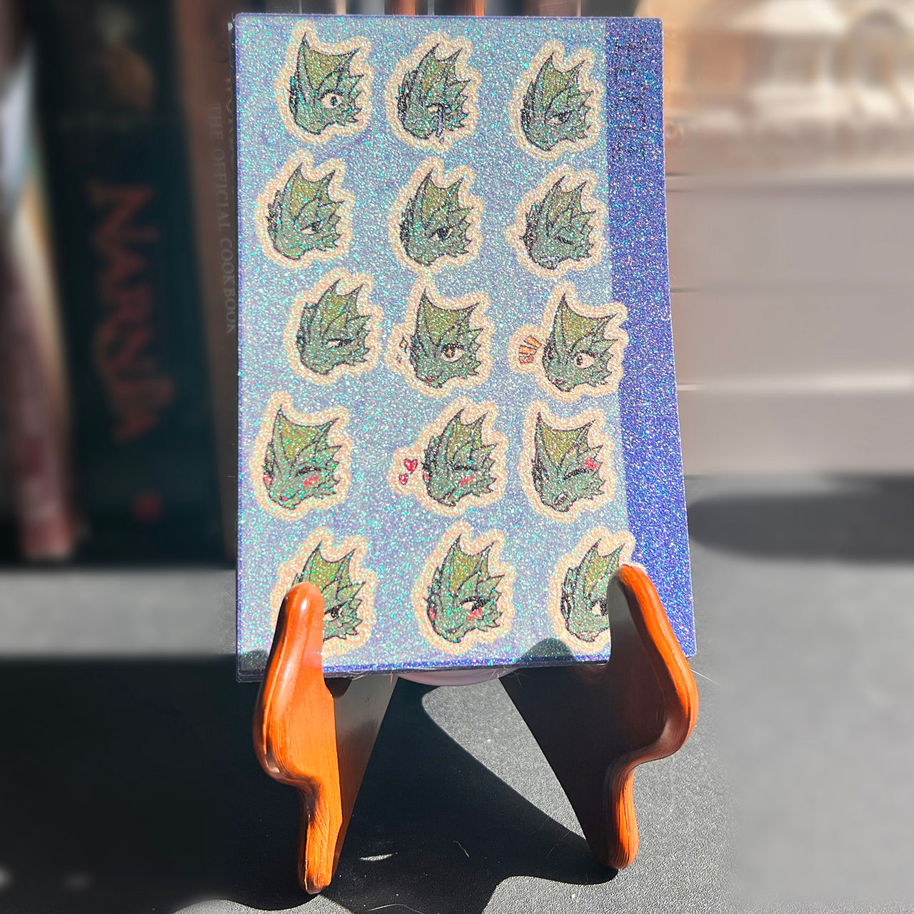 Chromatic kobold glitter sticker sheet - Green || 4x6in 10x15cm