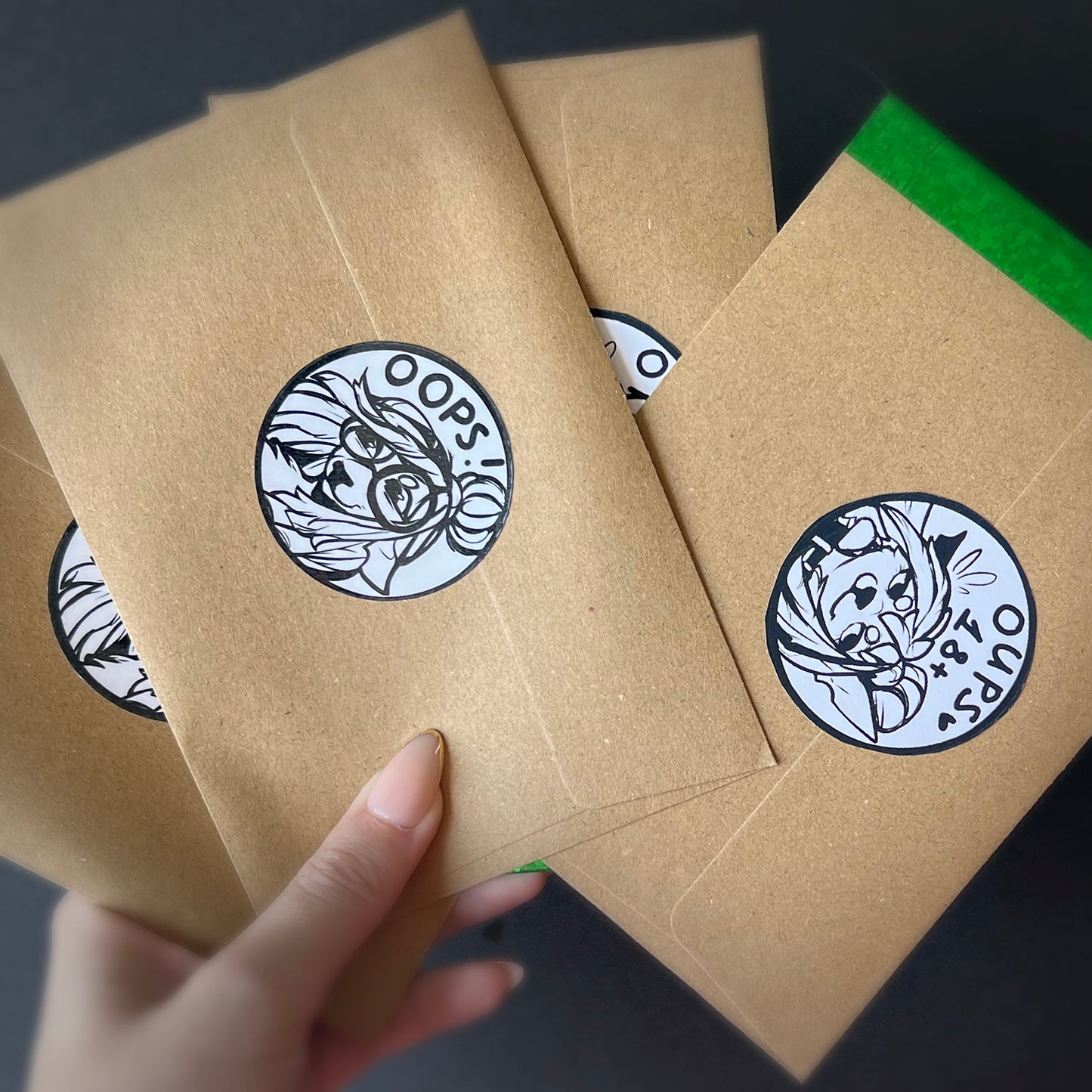 Oopsie 4 stickers mystery grab bag