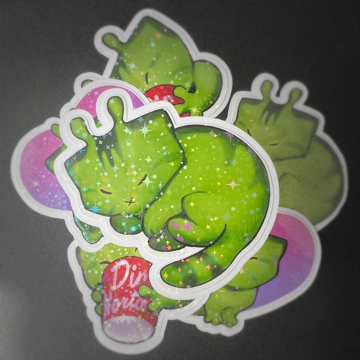 Eepy kitty star holo sticker 3in || 7.5cm