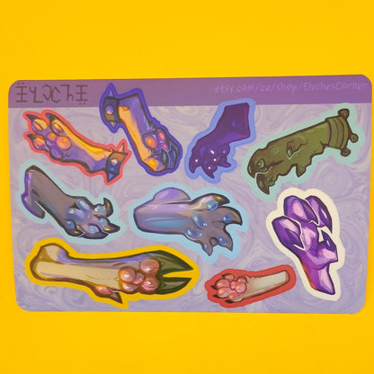 Paws 2 matte sticker sheet 4x6in / 10x15cm