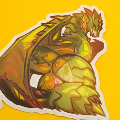 Green rath booba sticker matte 4in || 10cm