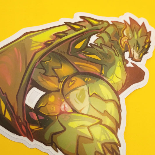 Green rath booba sticker matte 4in || 10cm