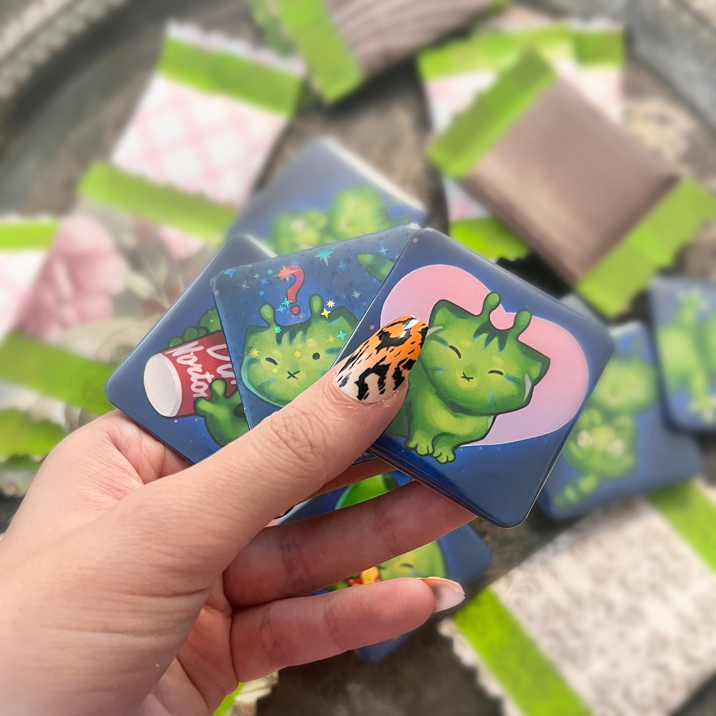 Random glorp kitty magnets 2in