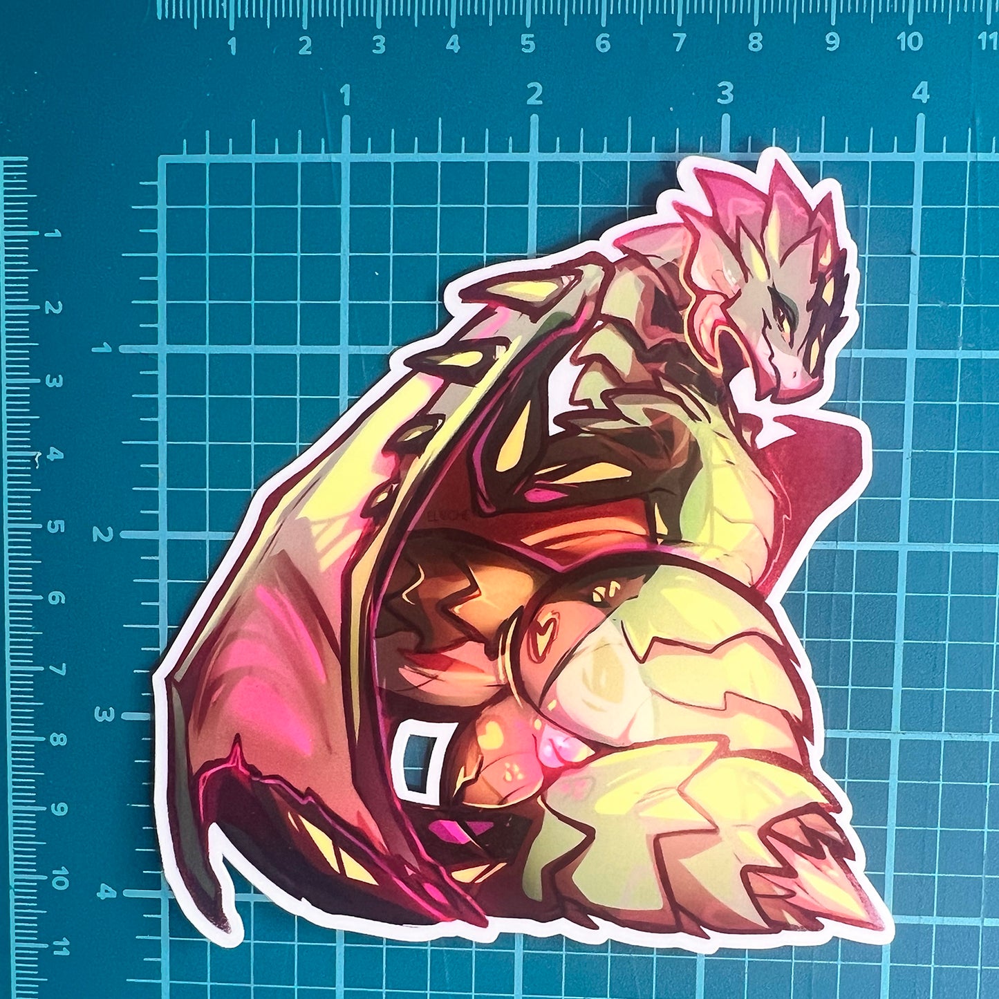 Green rath booba sticker glossy 4in || 10cm