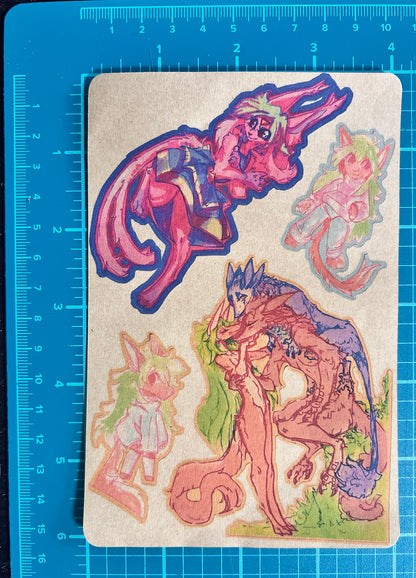 SET OF TWO  sketchbook sticker sheets || 4x6in 10x15cm