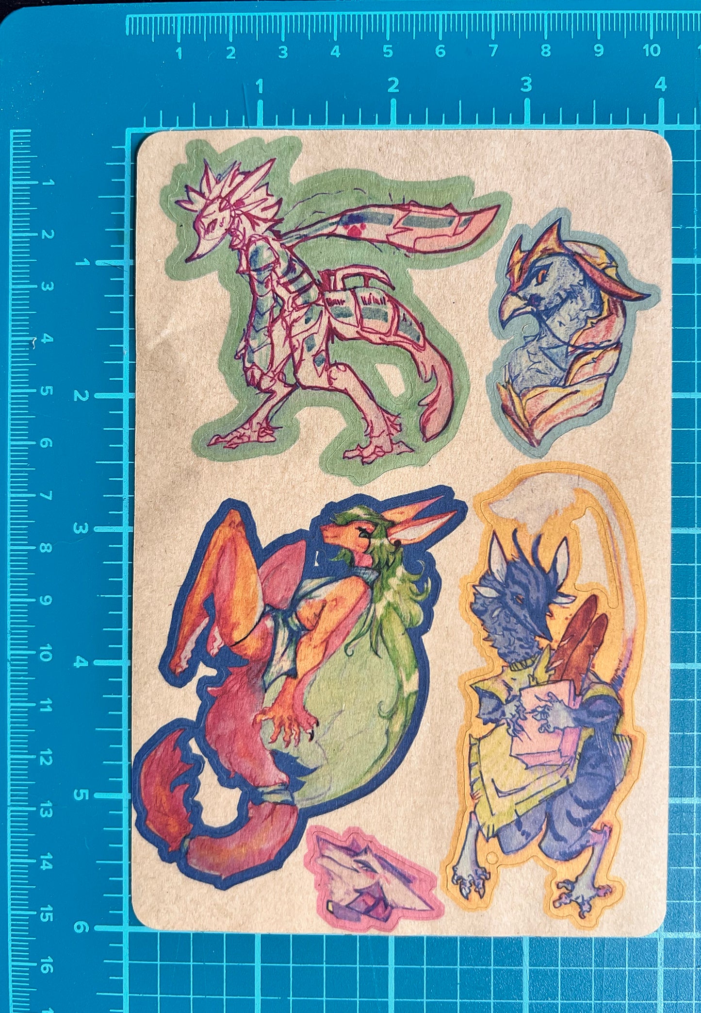 SET OF TWO  sketchbook sticker sheets || 4x6in 10x15cm