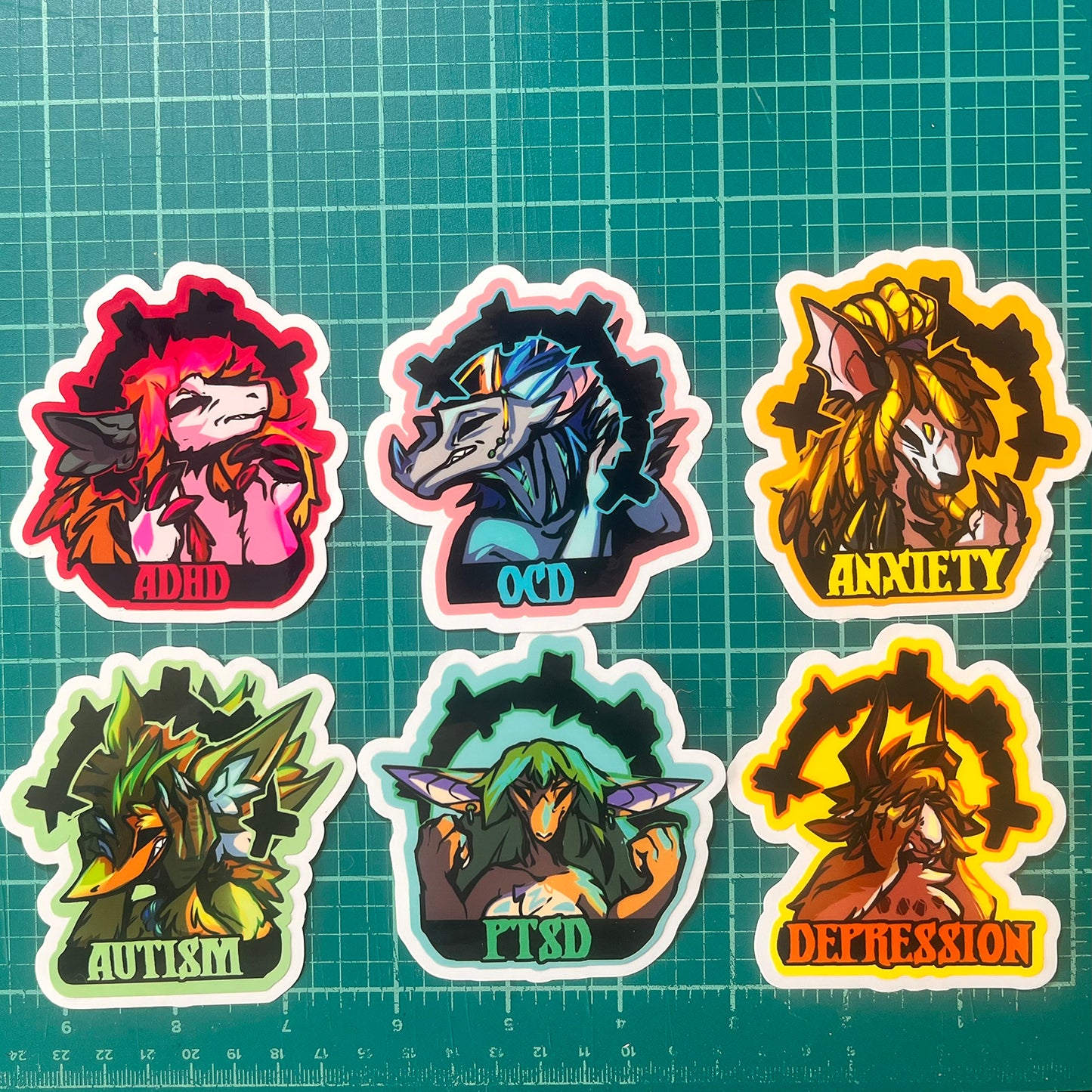 Anxiety glossy sticker 3in|7cm