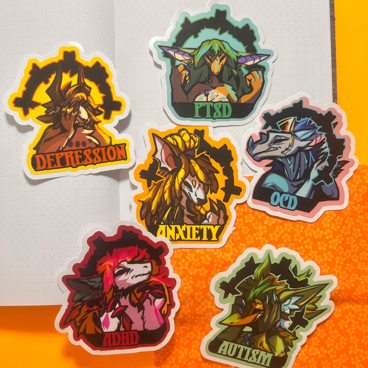 Anxiety glossy sticker 3in|7cm