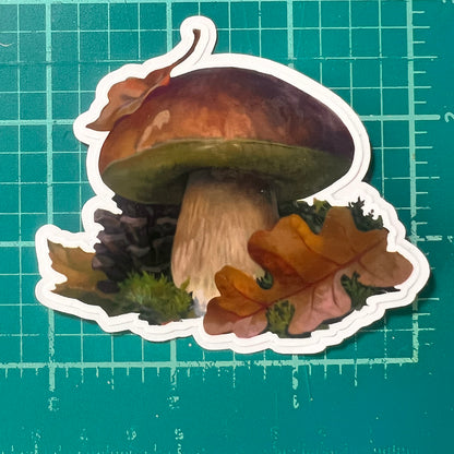 Mushroom glossy sticker 3in|7cm