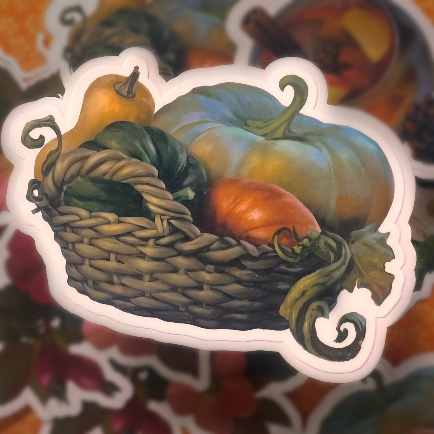 Pumpkin glossy sticker 3in|7cm