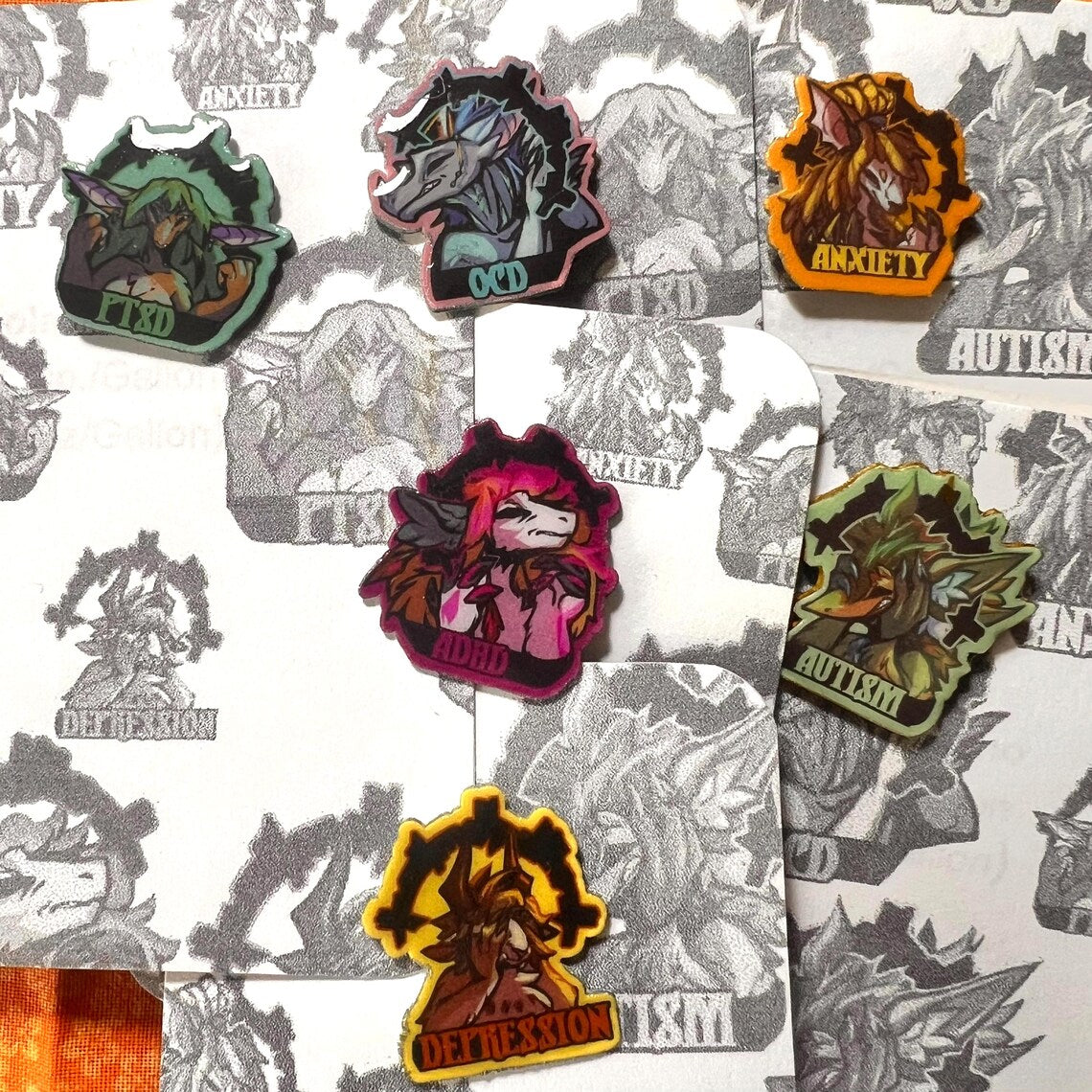 TINY Neurospicy Pin  1.25in | 3cm