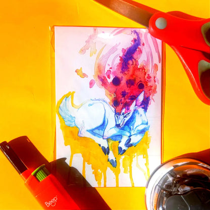 Vibrant Feeling / Feral Deer glossy art print - small