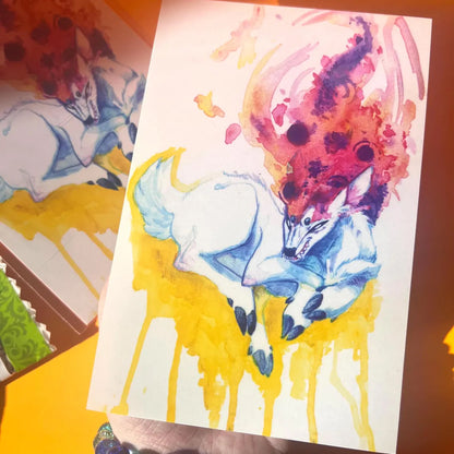 Vibrant Feeling / Feral Deer glossy art print - small