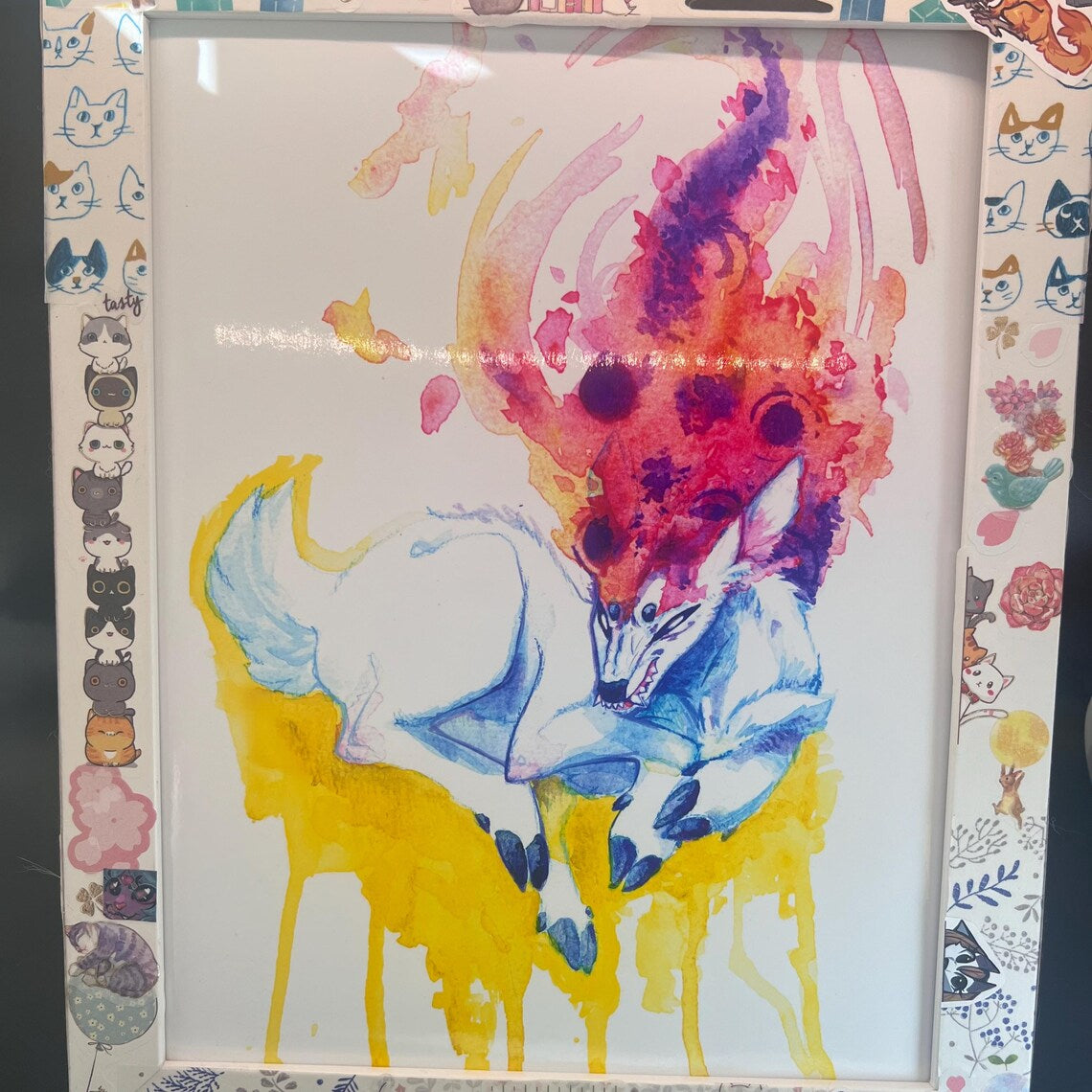 Vibrant Feeling / Feral Deer glossy art print - big